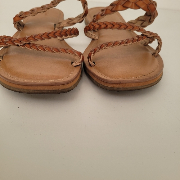 UNIVERSAL THREAD Braided Leather Slides Sandle Boho Western Cowgirl Size 9 - Picture 9 of 10